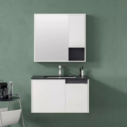 Комплект мебели для ванной комнаты Тумба и навесной шкаф Xiaomi Diiib Yashi White Paint Slate Bathroom Cabinet 900mm (DXG70002-1031+DXG72002-1031) (с керамической раковиной, без смесителя)