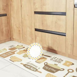 Водонепроницаемый коврик для кухни Xiaomi Dajiang Waterproof Anti-skid Anti-fouling Kitchen Mat Black Gold 75х45cm