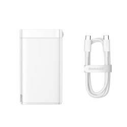 Сетевое зарядное устройство Xiaomi Baseus GaN3 Pro Fast Charger 2C+U 65W CH White (CCGAN65C3)