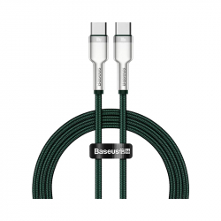 Кабель Xiaomi Baseus Cafule Series Metal Data Cable Type-C to Type-C 100W 1m Green (CATJK-C06)
