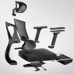 Офисное кресло с подставкой для ног Xiaomi HBADA Ergonomic Computer Chair E2 High Version Black (E201 BSE)