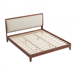 Двуспальная кровать Xiaomi Linsy Bed With Slatted Base Made Of Solid Wood 1.5 m Walnut/White (LH055A7-B)