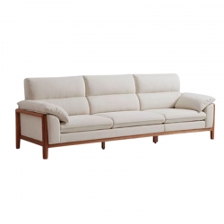 Диван на 3 места Xiaomi Linsy Oak Solid Wood Sofa Walnut/Beige 2774 mm (CO1K-B2)