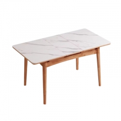 Стол обеденный раздвижной со столешницей из керамогранита Xiaomi Linsy Extendable Dining Table 1.1 - 1.4 m  Wood/White (PK4R-A)