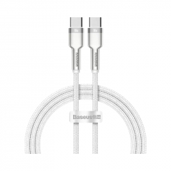 Кабель Baseus Cafule Series Metal Data Cable Type-C to Type-C 100W 2m White (CATJK-D02)
