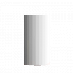 Прямая ваза с глазурью Geometry Bright Glazed Corrugated Straight Vase White Small (HF-JHZHPX01)