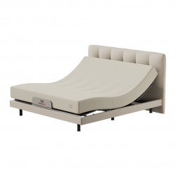 Умная двуспальная кровать Xiaomi 8H Steady Leather Smart Electric Bed 1.5 m Beige (умное основание DT-P1 и ортопедический матрас TZ Ultra)