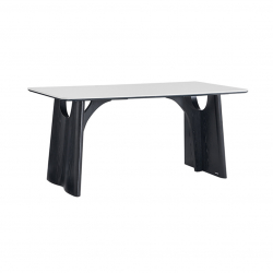 Обеденный стол со столешницей из керамогранита Xiaomi Linsy Modern Sintered Stone Dining Table 1.6 m Black/White (YZ5R-A)