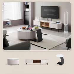 Комплект Журнальный столик тумба под телевизор и приставной столик Xiaomi Linsy Modern Style Living Room Furniture (LS568L1-A + LS568M1-A + LS510J2-A)