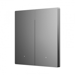 Умный выключатель двухклавишный с нулевой линией Xiaomi Linptech Smart Switch T1 Zero Fire Version Bluetooth Grey (T1DB-W2)