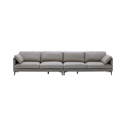 Четырехместный кожаный диван Xiaomi 8H Large C-position Antibacterial Leather Sofa Grey (B5S)
