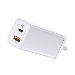 Сетевое зарядное устройство Baseus GaN Mini Quick Charger C+U 45W CH White