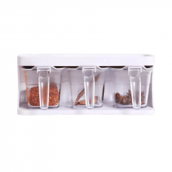 Контейнер для специй с подставкой Xiaomi Quange Drawer Seasoning Boxes 370ml х3 (CL010101)