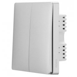 Умный выключатель Aqara Smart Wall Switch (Двойной с нулевой линией) Grey (QBKG12LM)