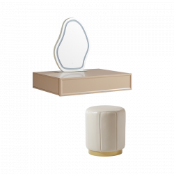 Комплект Туалетный столик с зеркалом и пуф Xiaomi Linsy Light Luxury Cream Style Makeup Table Mirror 0.8m (TO1C-A + 01-A + JF2H-A)