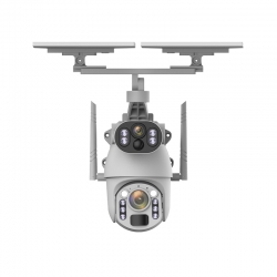 IP-камера на солнечных батареях YouSmart Dual Lens Solar Wireless PTZ Security Zoom Camera 4G White (Q5MAX Plus 2025)