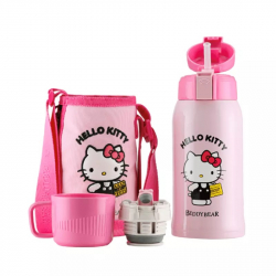 Детский термос Xiaomi Beddybear Double Cover Children's Mug 600ml Hello Kitty