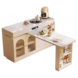 Обеденный выдвижной стол со столешницей из керамогранита 1.84-2.10 м  Xiaomi Linsy Pull-Out Dining Table Cream Color (RM2T-A+NU1T-A)