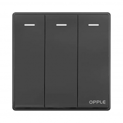 Выключатель Xiaomi OPPLE Wall Switch Socket K05 Black Three Open Single Control