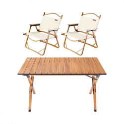 Набор мебели для пикника 2 стула и стол Xiaomi 8H Outdoor Picnic Camping Folding Table and Chairs Medium Beige Set