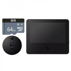 Комплект Умный видеоглазок и карта памяти 64 ГБ Xiaomi Smart Cat Eye 1S (LSC-M1S)
