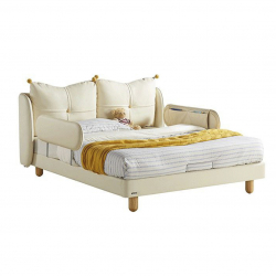 Детская кровать с бортиками Xiaomi Linsy Eco-Leather Children's Bed 1.2 m Off-White (BC359-A+BC359-C) (без матраса)