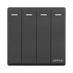 Выключатель Xiaomi OPPLE Wall Switch Socket K05 Black Four Open Single Control