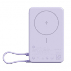 Внешний аккумулятор с поддержкой беспроводной зарядки Xiaomi Magnetic Bracket Power Bank 10000 mAh 7.5W Light Purple (WPB1007Z)