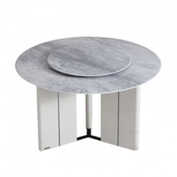 Обеденный стол со столешницей из керамогранита Xiaomi Linsy Round Dining Table 1.3 m Grey (NV2R-B)