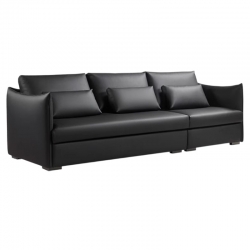 Диван на 3 места Xiaomi Linsy Italian Fabric Sofa Ecological Cowhide 2850 mm Black (TBS530-A)