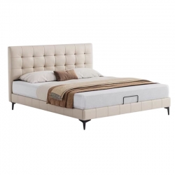 Двуспальная кровать Xiaomi Linsy Leather Bed Style Italian Minimalist 1.8 m Beige (PC067-C) (без матраса)