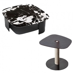 Комплект журнальный столик и приставной столик Xiaomi Linsy Set Of Coffee Table Black/Gun Grey And Side Table Grey (NK1L-A+NK1J-A)