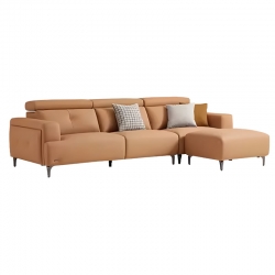Угловой диван с левым шезлонгом Xiaomi Linsy Italian Style Sofa Double Seat + Left Chaise 2920 mm Orange (BS361-A)