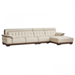 Угловой диван с левым шезлонгом Xiaomi Linsy Modern Leather Sofa Row+Left Chaise 3610 mm Beige/Brown (PS236-A)