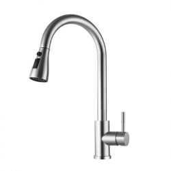 Выдвижной кухонный смеситель Xiaomi Mensarjor Three-Function Peng Neck Pull-Out Faucet Stainless Steel (K23DCR-1YS26403М)