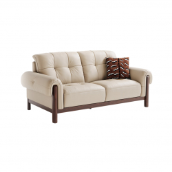 Диван на 2 места Xiaomi Linsy Nordic Style Solid Wood Sofa 2000 mm Walunt/Beige (RQ4K-A)