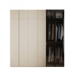 Комплект шкафов Xiaomi Linsy Set Of Two-Door And Four-Door Cabinets With A Mezzanine Warm Coffee 2370 mm Wood Grain/Gray (TV2D-A+TV4D-A)