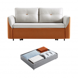 Диван-кровать с ящиком для хранения Xiaomi Linsy Multifunctional Sofa Bed With Bed Locker Phantom Orange-Tech 1500 mm (G021)