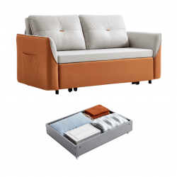 Диван-кровать с ящиком для хранения Xiaomi Linsy Multifunctional Sofa Bed With Bed Locker Phantom Orange-Tech 1680 mm (G021)