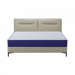 Двуспальная кровать с ортопедическим матрасом Xiaomi 8H Sugar Fashion Soft Leather Soft Bed 1.5m Sky Grey (JMP5+ GL)