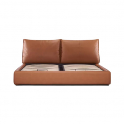 Двуспальная кровать с подъемным механизмом Xiaomi Yang Zi Look Souffle Leather Storage Bed 1.5 m Orange