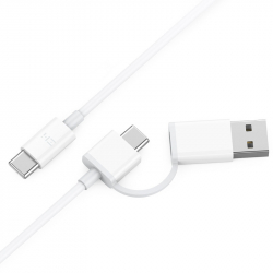 Кабель Xiaomi ZMI Type-C / Type-C / USB-A Cable 100 см White (AL311)