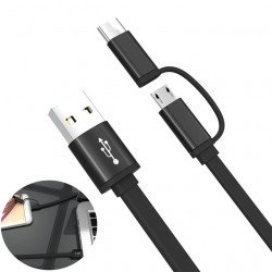 Кабель Xiaomi Mi USB Type-C / Micro USB Combo Cable 30 см Black