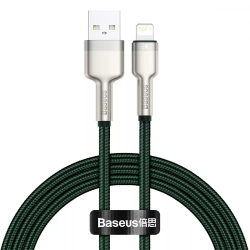 Кабель Xiaomi Baseus Cafule Series Metal Data Cable USB to iP 2.4A 1m Green (CALJK-A06)
