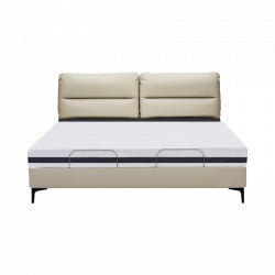 Умная двуспальная кровать Xiaomi 8H Milan Smart Leather Electric Bed S-Pro 1.5 m Beige (умное основание DT4 Pro и латексный матрас RM)