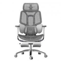 Офисное кресло с подставкой для ног Xiaomi HBADA Ergonomic Computer Chair E3 AIR White