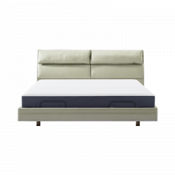 Умная двуспальная кровать Xiaomi 8H Feel Intelligent Leather Suspended Electric Bed X+ 1.5m Beige  (умное основание DT7 и ортопедический матрас TZ)
