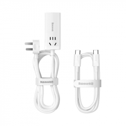 Сетевое зарядное устройство Baseus GaN3 Pro Desktop Powerstrip AC+2U+2C 65W CN White (CCGAN65-1ACC)