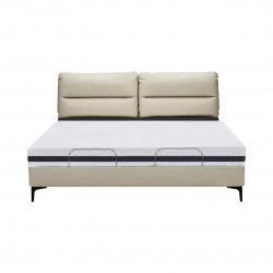 Умная двуспальная кровать Xiaomi 8H Milan Smart Leather Electric Bed S 1.5 m Beige (умное основание DT4 и латексный матрас RA Alpha)