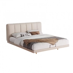 Двуспальная кровать Xiaomi Linsy Piano Key Leather Bed 1.8 m Beige (TPC700-B) (без матраса)